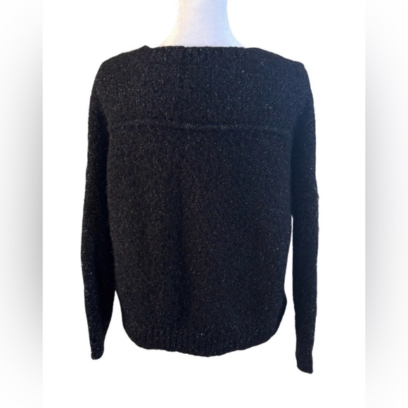 Jennifer Lopez Black Metallic Fuzzy Knit Sweater - Picture 2 of 3